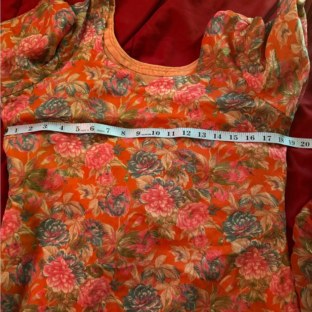 Floral Orange Dress